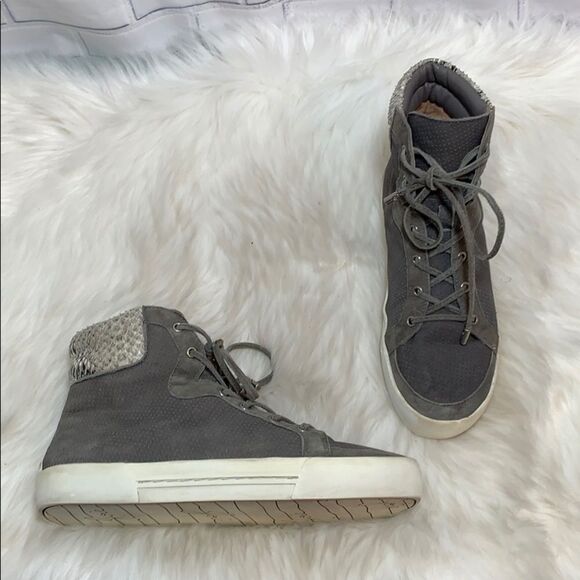 Joie Devon Suede/Snakeskin Sneakers Sz 36/5 - Picture 1 of 6